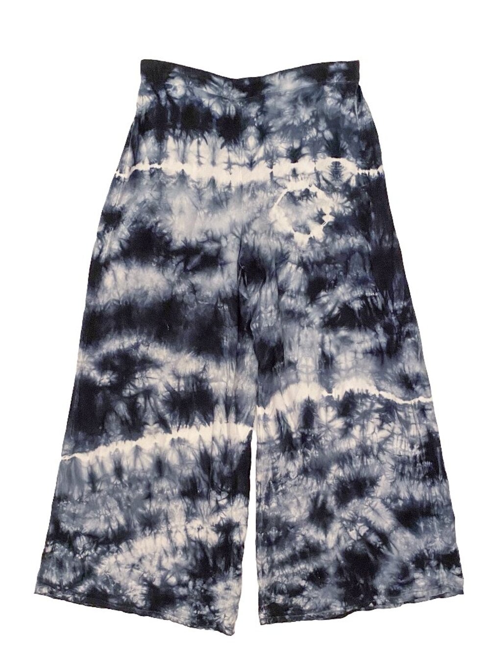 Young, Fabulous, & Broke Navy Blue Tie Dye Wide Leg Lounge Palazzo Pants Sz S